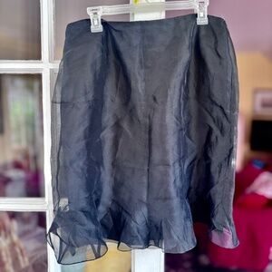 Unger Silk chiffon black Skirt Size 14 like new